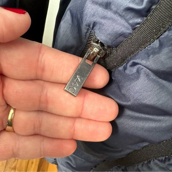 ZAC Zac Posen Carla Down Fur-Trim Puffer Coat in Midnight Blue US Size L - Picture 7 of 10